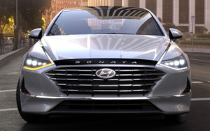 Hyundai Sonata (Sedan) | 2020-2023 | Hood Deflector w/logo | #LUXSO20DEL