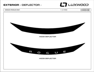 Nissan Rogue (SUV) | 2021-2026 | Hood Deflector w/logo | #LUXRO21DEL