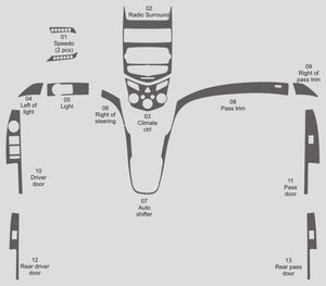 Chevrolet Sonic (berline) | 2012-2016 | Kit tableau de bord (complet) | #CHSO12INF