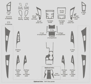 Hyundai Sonata hybride (berline) | 2011-2012 | Kit tableau de bord (complet) | #HYSO11INF