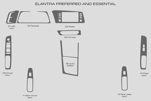 Hyundai Elantra (Sedan) | 2021-2025 | Dash kit (Full) | #LUXEL21INT