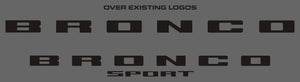 Ford Bronco Sport (SUV) | 2022-2025 | Hood and Tailgate Logos | #FOBS21LOK
