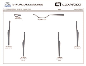 Hyundai Accent (Sedan) | 2018-2020 | Dash kit (Signature) | #LUXAC18SGN