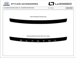 Hyundai Elantra (Sedan) | 2021-2026 | Bumper protector w/logo | #LUXEL21BUL