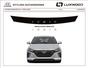 Hyundai Ioniq Plug-In Hybrid (Hatchback) | 2018-2022 | Hood Logo | #LUXIO18LOG