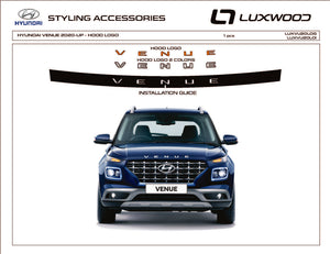 Hyundai Venue (SUV) | 2020-2026 | Tailgate Logo (2Tones) | #LUXVU20LOI