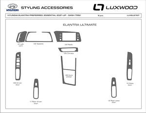 Hyundai Elantra (Sedan) | 2021-2022 | Dash kit (Full) | #LUXEU21INT