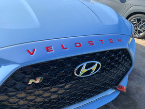 Hyundai Veloster (Hatchback) | 2019-2022 | Hood Deflector w/logo | #LUXVE19DEL