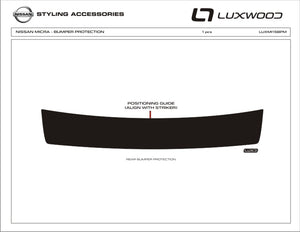 Nissan Micra (Supermini) | 2015-2020 | Protecteur d'enveloppe de pare-chocs | #LUXMI15BPM