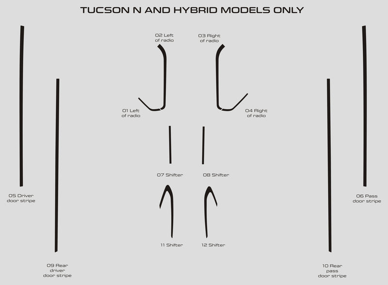 Hyundai Tucson N Line (SUV) | 2022-2024 | Dash kit (Signature) | #LUXTN22SGN