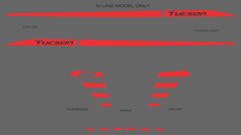 Hyundai Tucson N Line (SUV) | 2022-2024 | Exterior Trim | #LUXTN22EXK