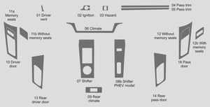 Mitsubishi Outlander PHEV (SUV) | 2023-2024 | Dash kit (Full) | #MIOP23INT