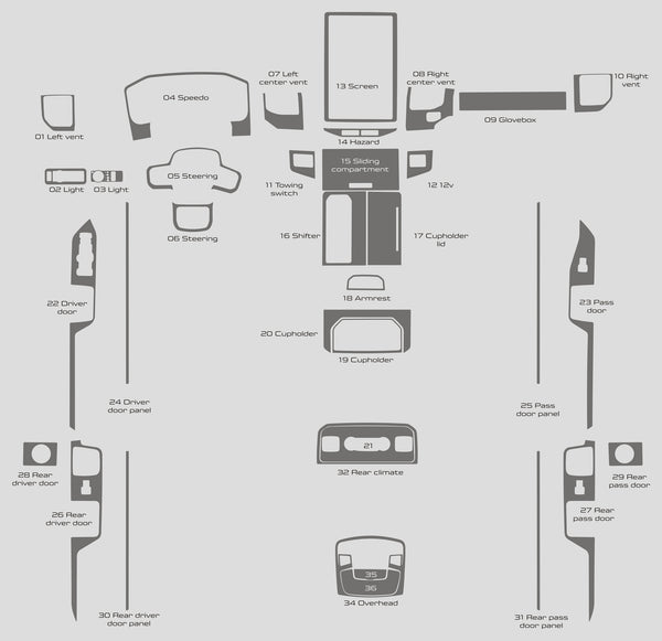 Ford Expedition (SUV) | 2022-2024 | Dash kit (Full) | #FOEP22INF