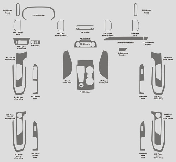 Ford Bronco Sport (SUV) | 2021-2025 | Dash kit (Full) | #FOBS21INF