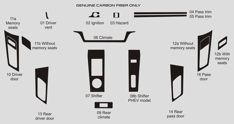 Mitsubishi Outlander PHEV (SUV) | 2023-2024 | Dash kit (Full) | #LUXOP23RCF