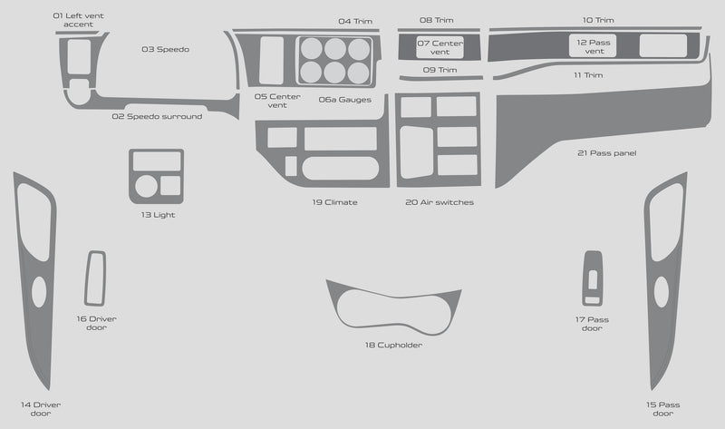 Peterbilt 579 (Truck) | 2022-2022 | Dash kit (Full) | #PE5622INF