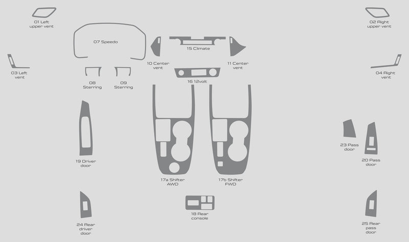 Nissan Rogue (SUV) | 2021-2024 | Dash kit (Full) | #NIRO21INT