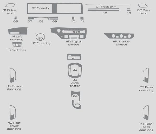 Hyundai Kona (SUV) | 2024-2025 | Dash kit (Full) | #HYKO24INT