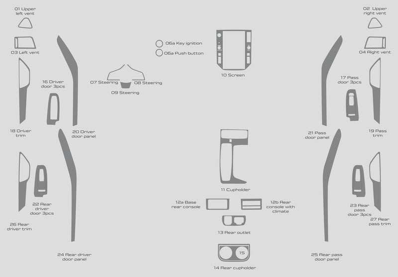 Subaru Ascent (SUV) | 2023-2024 | Dash kit (Full) | #SUAS23INT