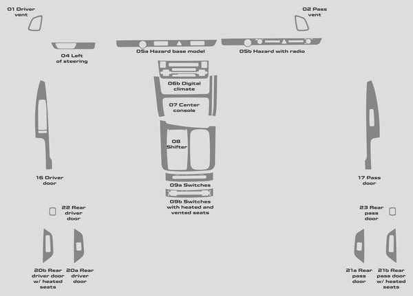 Kia Carnival (Minivan) | 2022-2024 | Dash kit (Full) | #KICA22SGN