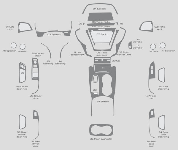 Acura MDX (SUV) | 2014-2015 | Dash kit (Full) | #ACMD14INF