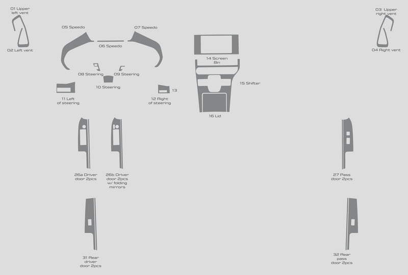 Subaru Solterra (SUV) | 2023-2024 | Dash kit (Full) | #SUSO23INT