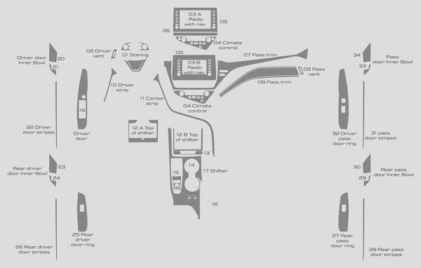 Toyota Camry Hybrid (Sedan) | 2021-2024 | Dash kit (Full) | #TOCA21INF