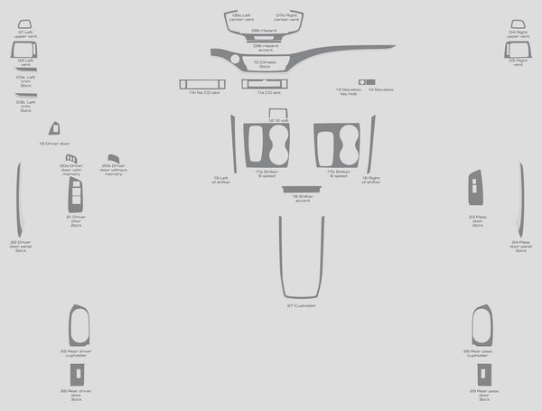 Honda Pilot (SUV) | 2019-2022 | Dash kit (Full) | #HOPI19INF