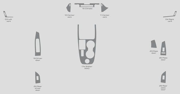 Nissan Rogue (SUV) | 2021-2025 | Dash kit (Signature) | #LUXRO21SGN