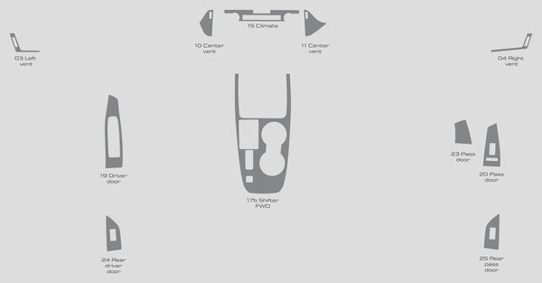 Nissan Rogue (SUV) | 2021-2025 | Dash kit (Signature) | #LUXRO21SG2