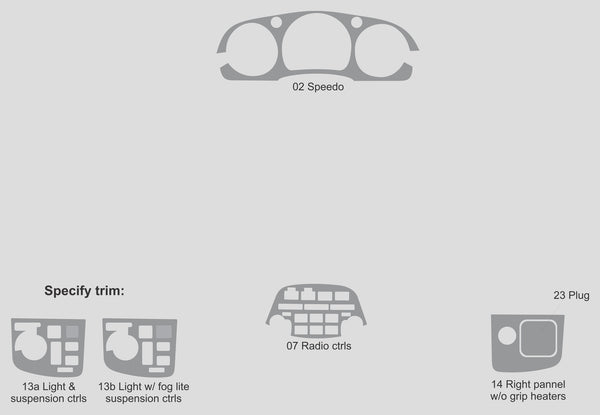 Honda Gold Wing (Motocycle) | 2001-2004 | Dash kit (Signature) | #HOGO01SGN