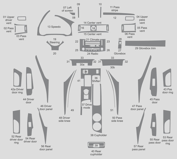 Lexus IS F (Sedan) | 2014-2020 | Dash kit (Full) | #LEIS14INF