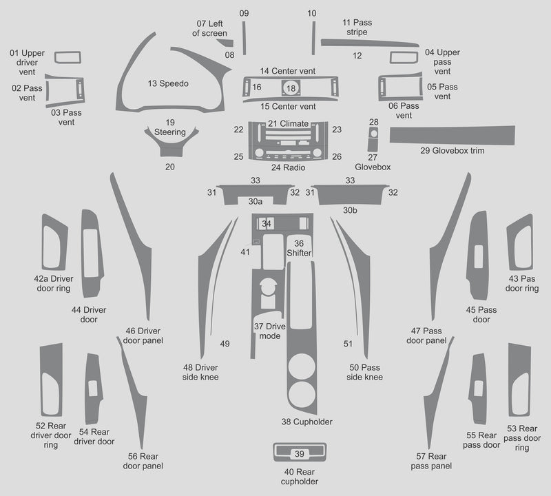 Lexus IS F (Sedan) | 2014-2020 | Dash kit (Full) | #LEIS14INF