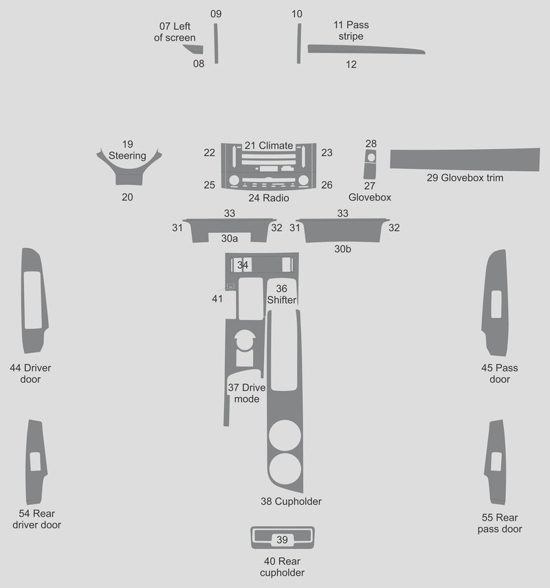 Lexus IS F (Sedan) | 2014-2020 | Dash kit (Full) | #LEIS14INT