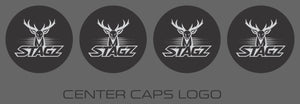 AMASTAGZ 4 PCS Universal Wheel Center Caps – Genuine Carbon Fiber –  Fits Cars & Trucks – 2.72 In. (69 mm), Stagz Edition