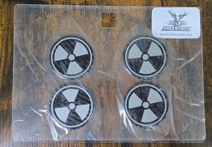 AMASTAGZ 4 PCS Universal Wheel Center Caps – Genuine Carbon Fiber –  Fits Cars & Trucks – 2.5 In. (63 mm), Radioactive Edition