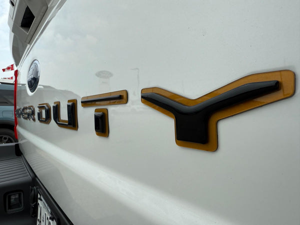 Ford F-350 Super Duty (SuperCab) | 2023-2025 | Hood and Tailgate Logos | #FOF223LOK