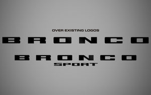 Ford Bronco Sport (SUV) | 2022-2025 | Hood and Tailgate Logos | #FOBS21LOK