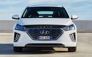 Hyundai Ioniq Hybrid (Hatchback) | 2018-2022 | Hood Deflector w/logo | #HYIO18DEL