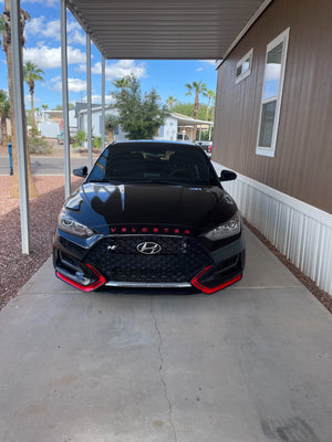 Hyundai Veloster (Hatchback) | 2019-2022 | Hood Deflector w/logo | #LUXVE19DEL
