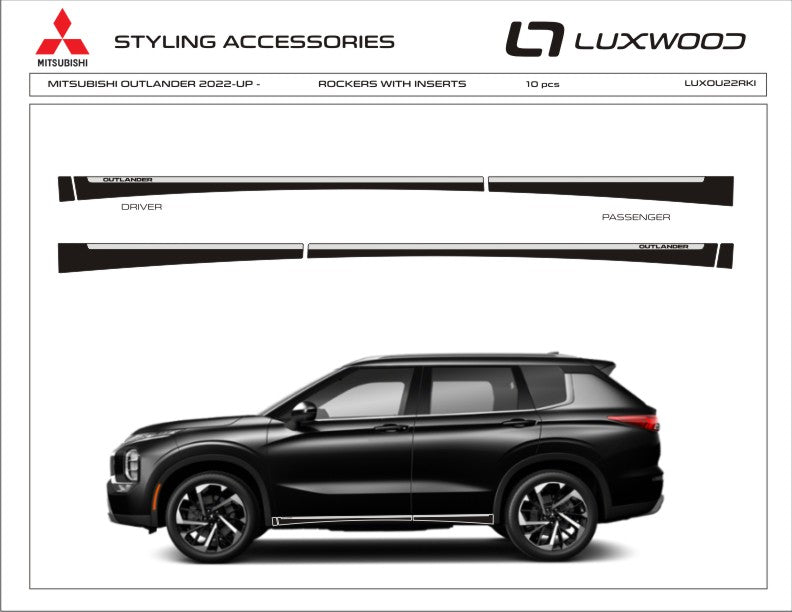 Mitsubishi Outlander (SUV) | 2022-2024 | Rocker (2Tone) | #LUXOU22RI2