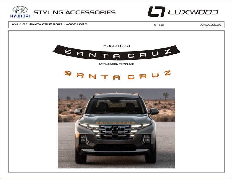 Hyundai Santa Cruz (Pickup) | 2022-2024 | Hood Logo | #LUXSC22LIG