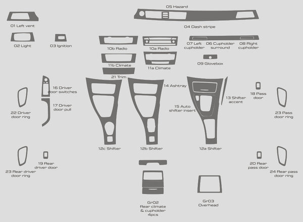 BMW 3 Series (Sedan) | 2006-2012 | Dash kit (Full) | #BM3S06INF