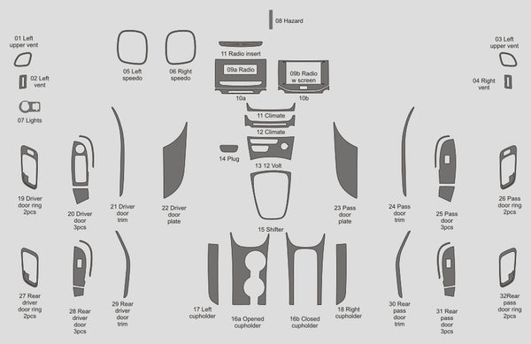 Chevrolet Malibu (Sedan) | 2013-2013 | Dash kit (Full) | #CHMA13INF