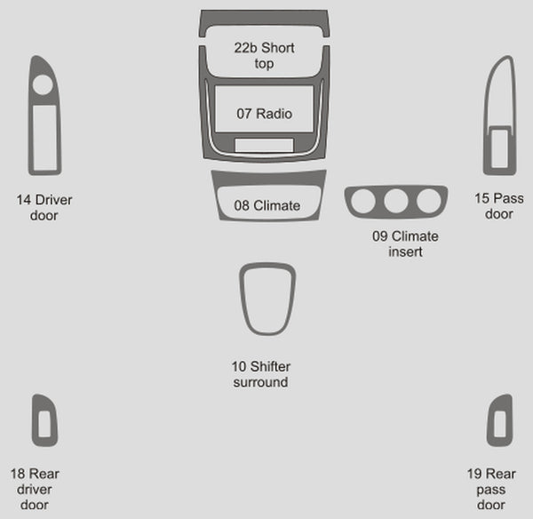 Dodge Avenger (Sedan) | 2011-2013 | Dash kit (Full) | #DOAV11SGN