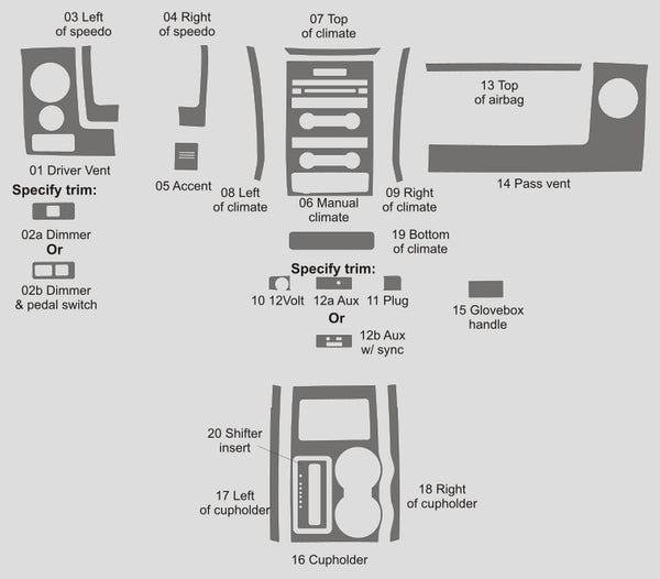 Ford F-150 (SuperCrew) | 2009-2012 | Dash kit (Signature) | #FOFU09SGN