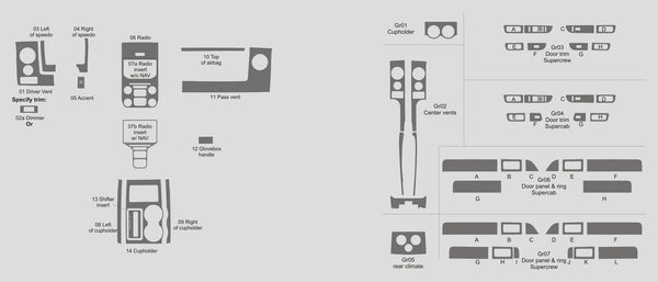 Ford F-150 (SuperCab) | 2013-2014 | Dash kit (Full) | #FOFU13INF