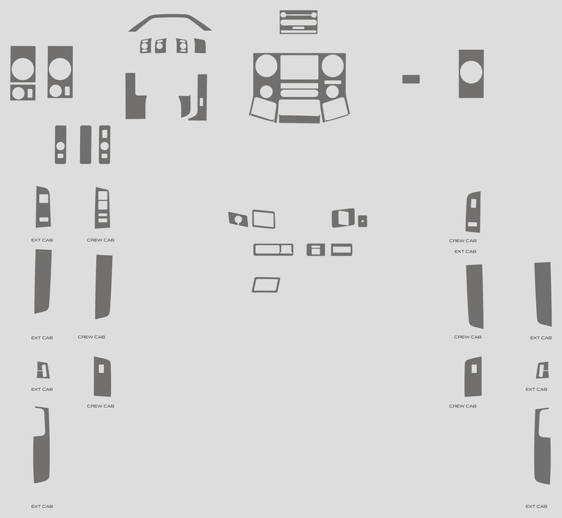 Ford F-250 Super Duty (cabine multiplace) | 2011-2016 | Kit tableau de bord (complet) | #FOF211INF