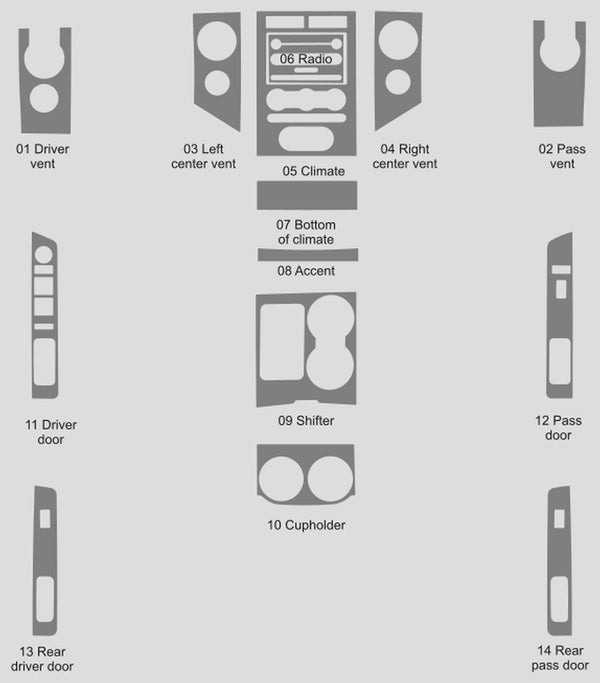 Ford Expedition EL (SUV) | 2007-2014 | Dash kit (Full) | #FOEP07INF