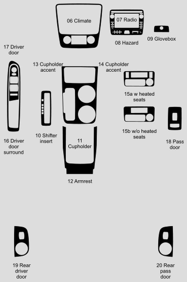 GMC Acadia (VUS) | 2013-2016 | Kit tableau de bord (Signature) | #GMAC13SGN